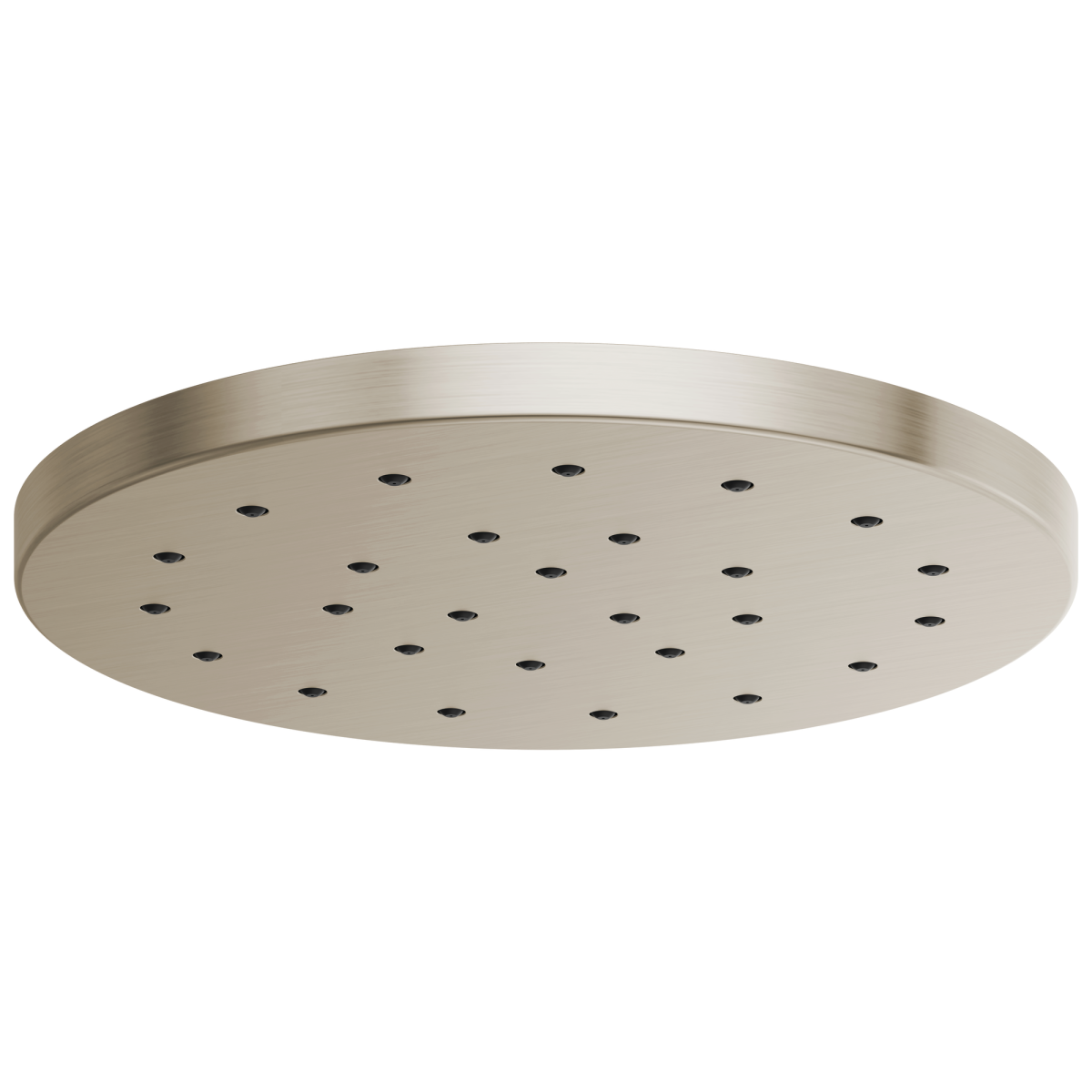 BRIZO Essential Shower 14” Linear Round H2OKINETIC Single-Function Raincan Shower Head — Brushed Nickel
