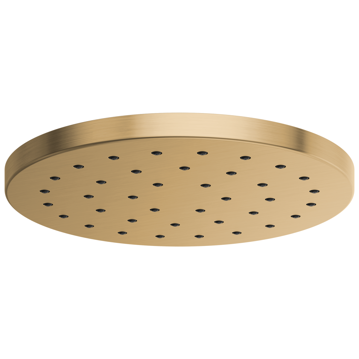 BRIZO Essential Shower 14” Linear Round H2OKINETIC Single-Function Raincan Shower Head 2.5 GPM — Luxe Gold
