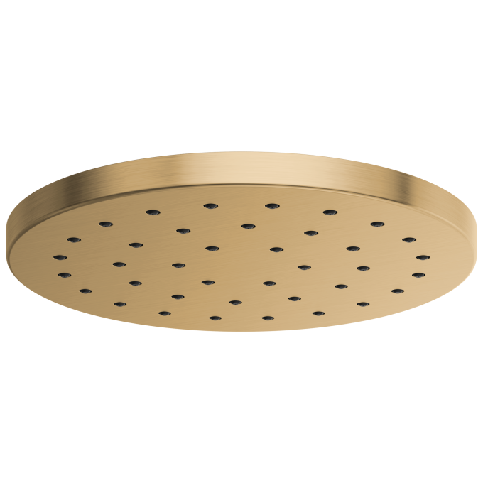 BRIZO Essential Shower 14” Linear Round H2OKINETIC Single-Function Raincan Shower Head 2.5 GPM — Luxe Gold