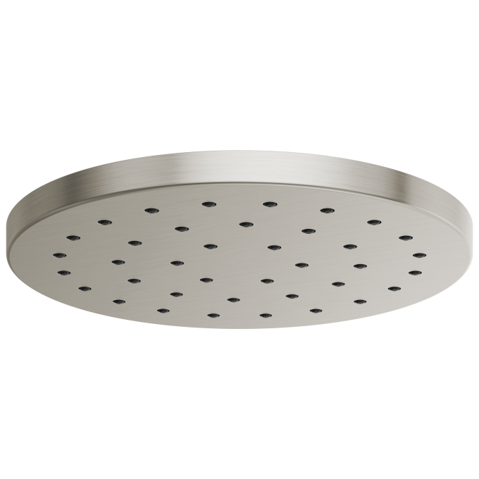 BRIZO Essential Shower 14” Linear Round H2OKINETIC Single-Function Raincan Shower Head 2.5 GPM — Luxe Nickel