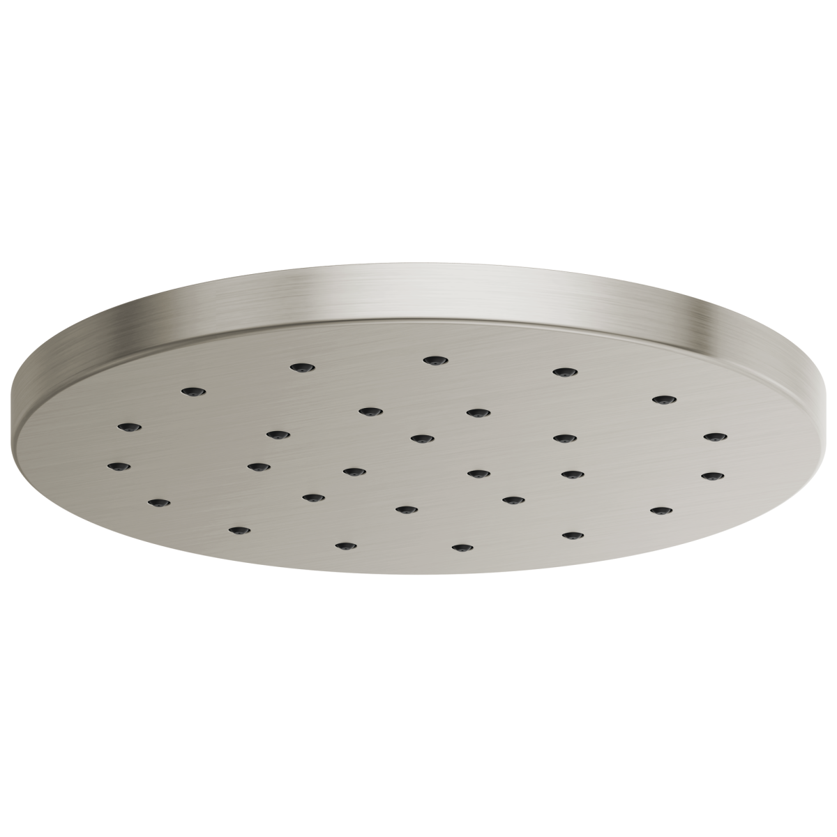 BRIZO Essential Shower 14” Linear Round H2OKINETIC Single-Function Raincan Shower Head — Luxe Nickel