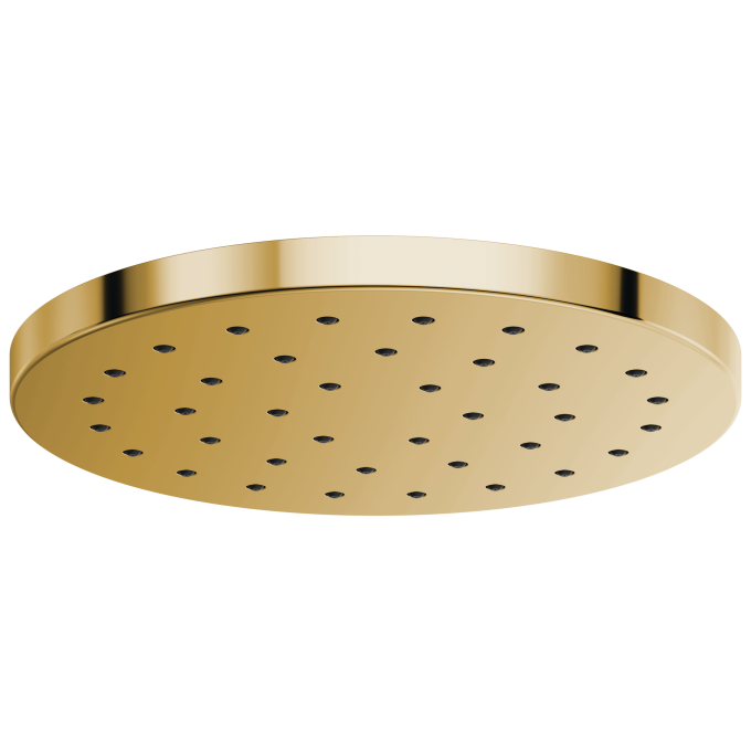 BRIZO Essential Shower 14” Linear Round H2OKINETIC Single-Function Raincan Shower Head 2.5 GPM — Polished Gold