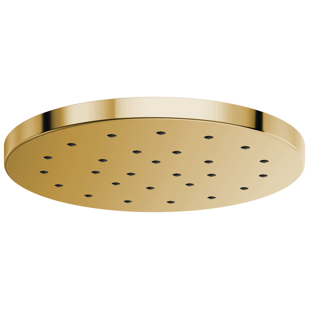 BRIZO Essential Shower 14” Linear Round H2OKINETIC Single-Function Raincan Shower Head — Polished Gold