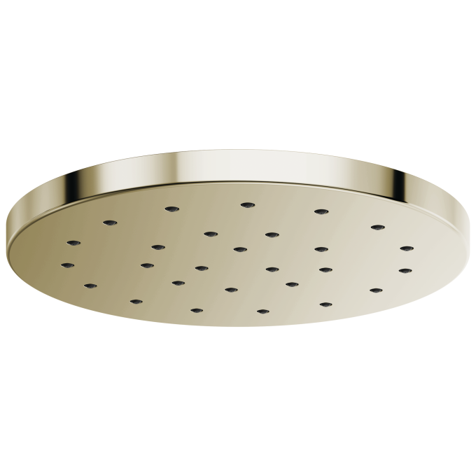 BRIZO Essential Shower 14” Linear Round H2OKINETIC Single-Function Raincan Shower Head — Polished Nickel