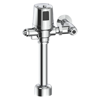 Commercial 81TBT / 81THW Electronic Water Closet Flush Valve with Mechanical Manual Override - Battery Operated — Chrome