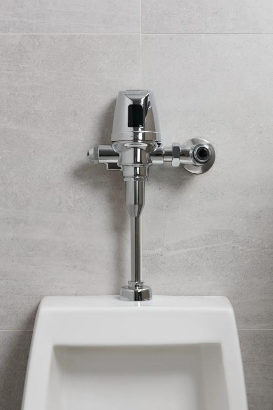 Commercial 81T Electronic Exposed Water Closet Flush Valve with Mechanical Manual Override - Solar Operated — Chrome