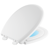 DELTA Sanborne Round Front Slow-Close / Quick-Release Nightlight Family Seat — White