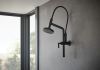 BRIZO Essential Shower 5" Linear Round Single-Function Wall Mount Shower Head - 1.75 GPM — Matte Black