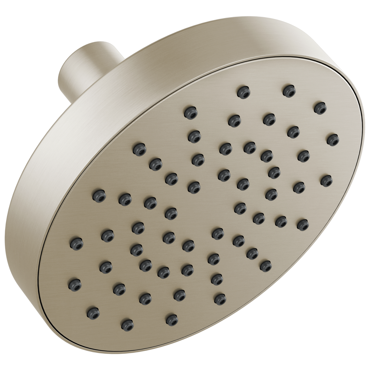 BRIZO Essential Shower 5" Linear Round Single-Function Wall Mount Shower Head - 2.5 GPM — Brushed Nickel