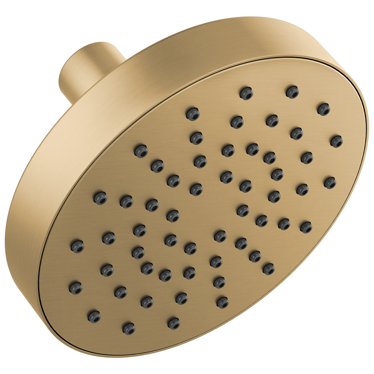 BRIZO Essential Shower 5" Linear Round Single-Function Wall Mount Shower Head - 2.5 GPM — Luxe Gold