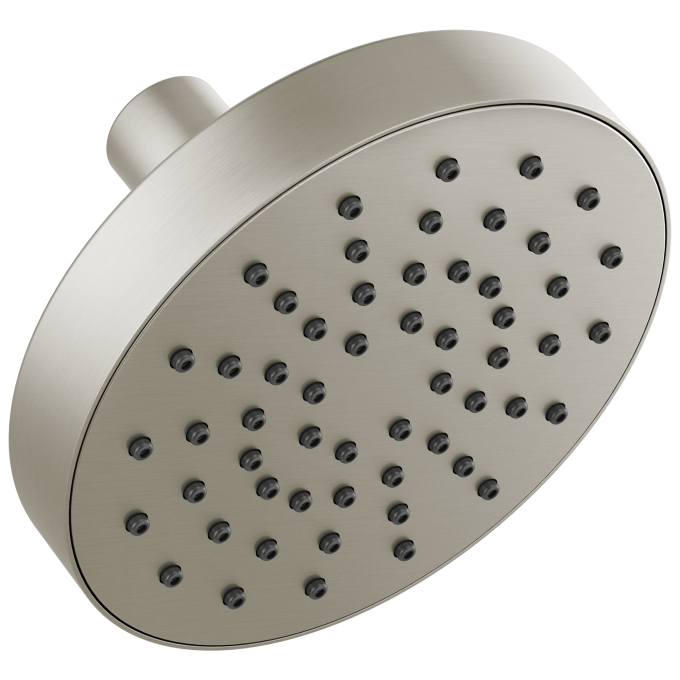 BRIZO Essential Shower 5" Linear Round Single-Function Wall Mount Shower Head - 1.75 GPM — Luxe Nickel