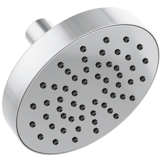 BRIZO Essential Shower 5" Linear Round Single-Function Wall Mount Shower Head - 2.5 GPM — Chrome