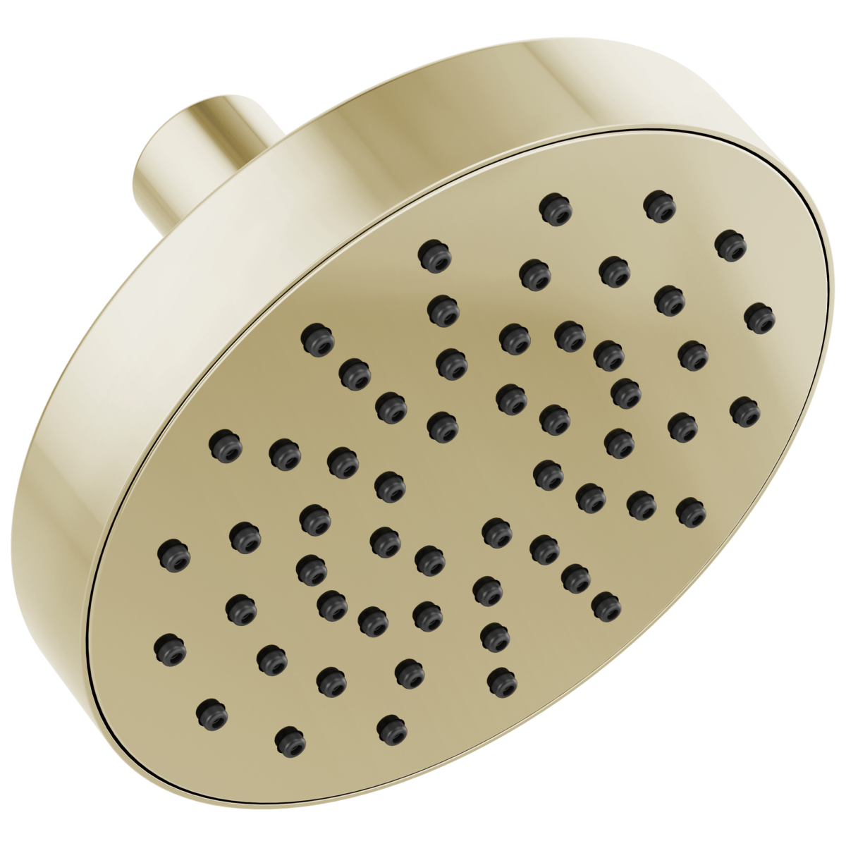 BRIZO Essential Shower 5" Linear Round Single-Function Wall Mount Shower Head - 2.5 GPM — Polished Nickel