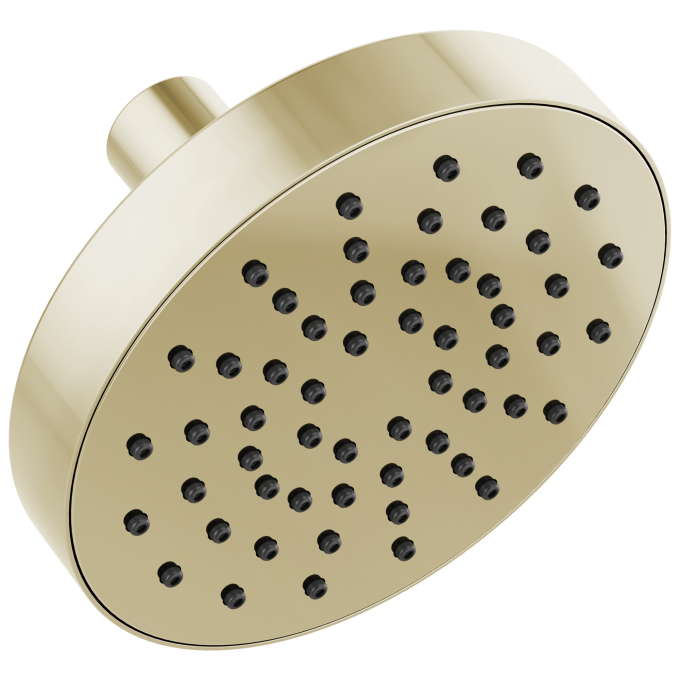 BRIZO Essential Shower 5" Linear Round Single-Function Wall Mount Shower Head - 1.75 GPM — Polished Nickel