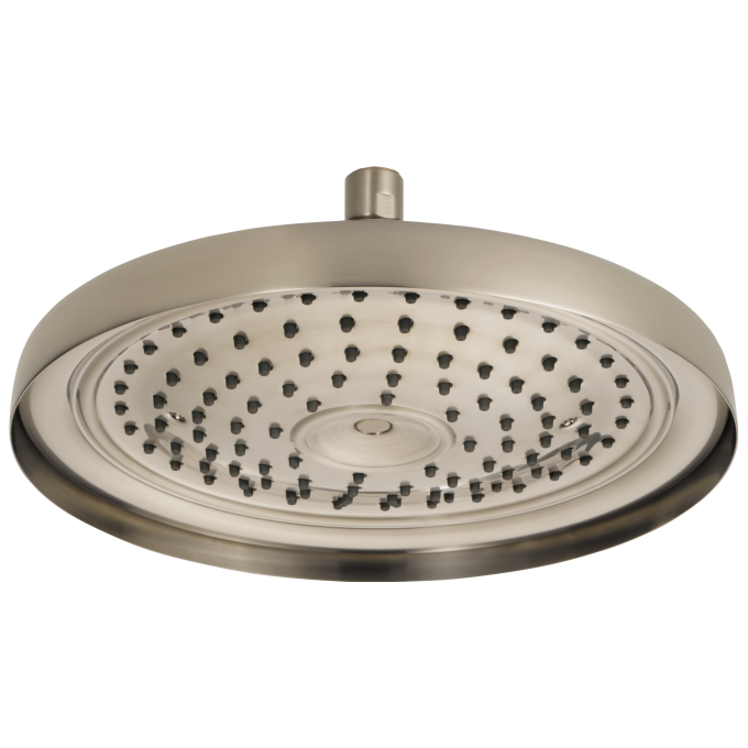 BRIZO Essential Shower 11" Classic Round Single-Function Raincan Shower Head - 2.5 GPM — Brushed Nickel