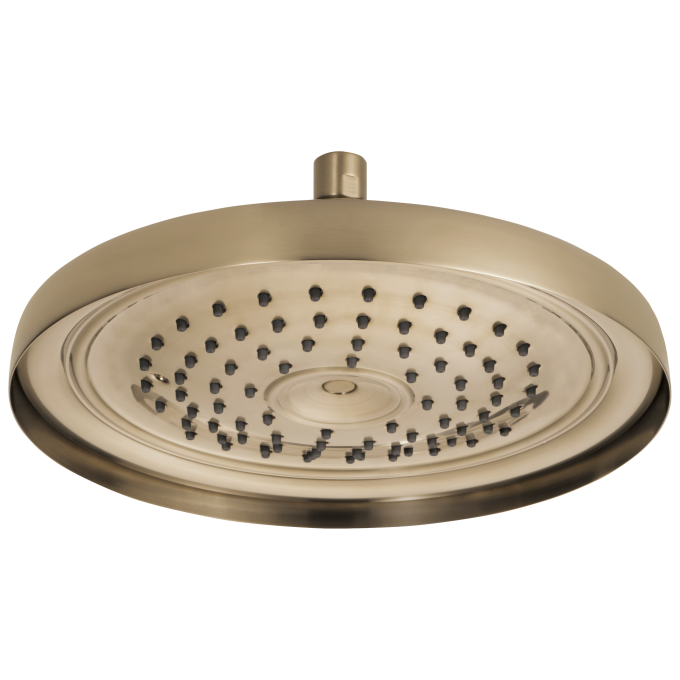 BRIZO Essential Shower 11" Classic Round Single-Function Raincan Shower Head - 1.75 GPM — Luxe Gold