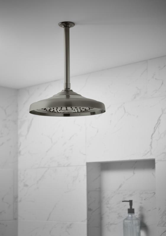 BRIZO Essential Shower 11" Classic Round Single-Function Raincan Shower Head - 2.5 GPM — Luxe Steel