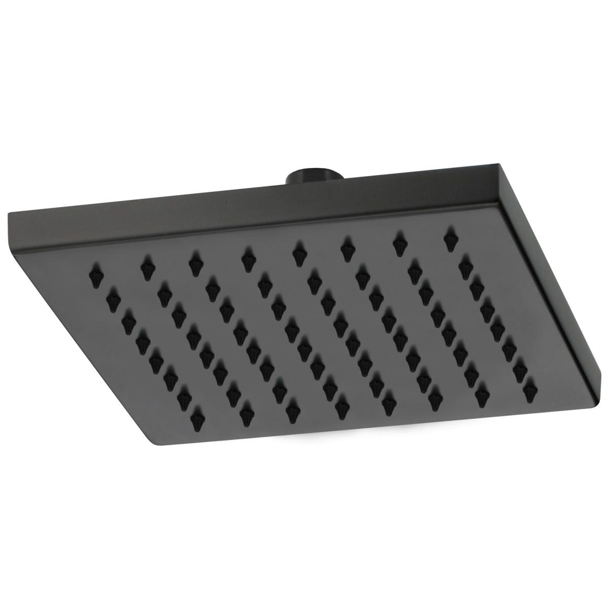 BRIZO Essential Shower 8" Linear Square Single-Function Raincan Shower Head - 1.75 GPM — Matte Black