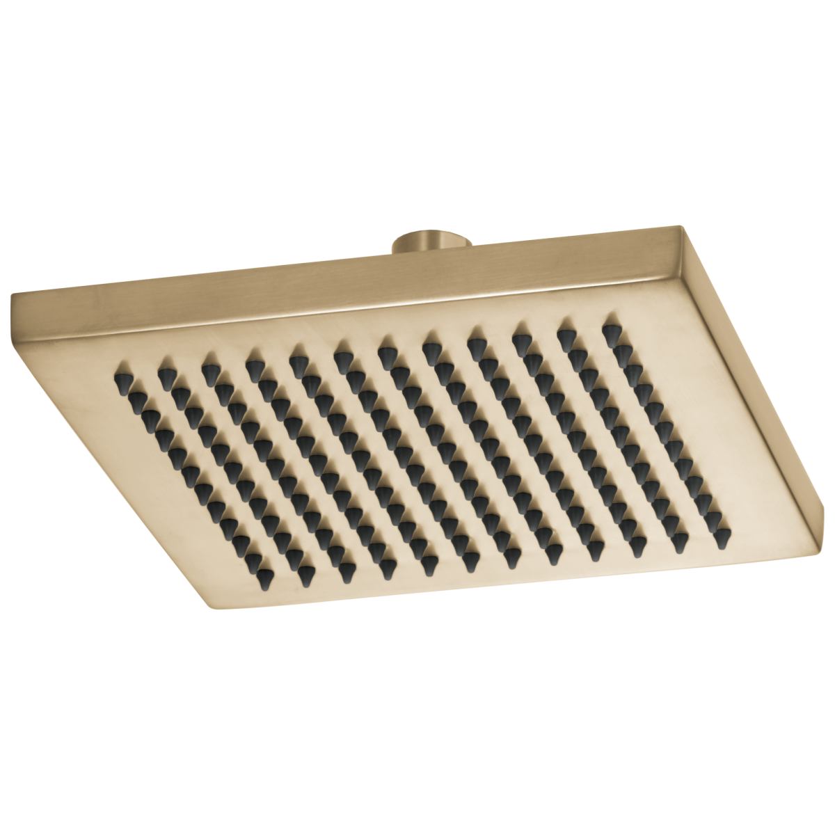 BRIZO Essential Shower 8" Linear Square Single-Function Raincan Shower Head - 2.5 GPM — Luxe Gold
