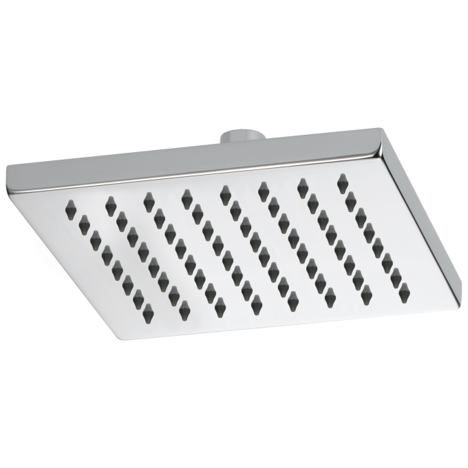 BRIZO Essential Shower 8" Linear Square Single-Function Raincan Shower Head - 1.75 GPM — Chrome