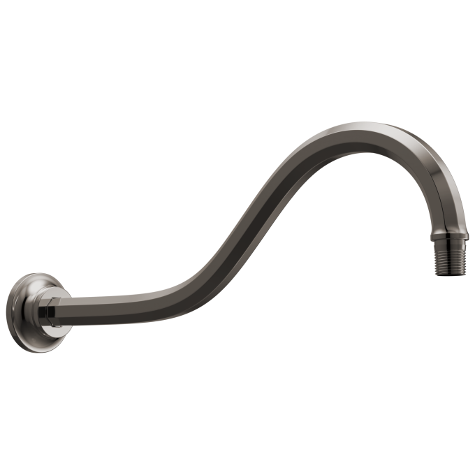 BRIZO Beauclere 16" Shower Arm and Flange — Brilliance Black Onyx