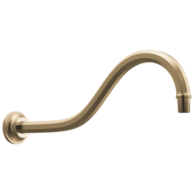 BRIZO Beauclere 16" Shower Arm and Flange — Luxe Gold