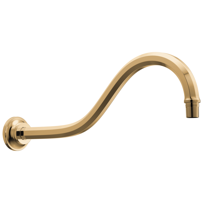 BRIZO Beauclere 16" Shower Arm and Flange — Polished Gold
