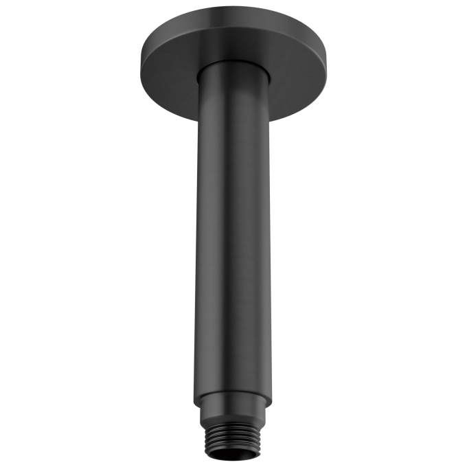 BRIZO Kintsu 6" Dual Waterway Ceiling Mount Shower Arm and Flange — Matte Black