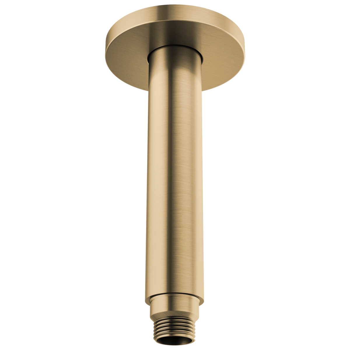 BRIZO Kintsu 6" Dual Waterway Ceiling Mount Shower Arm and Flange — Luxe Gold