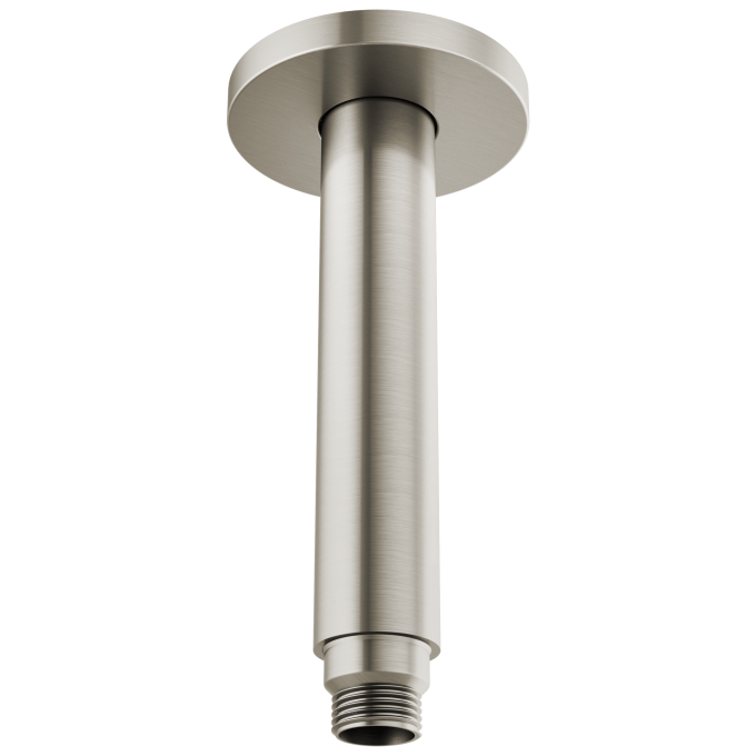 BRIZO Kintsu 6" Dual Waterway Ceiling Mount Shower Arm and Flange — Luxe Nickel