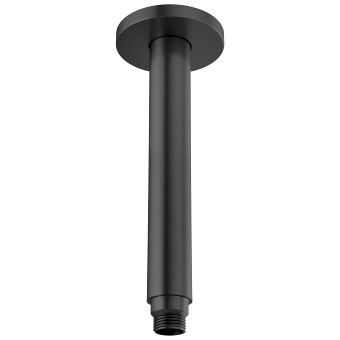 BRIZO Kintsu 10" Dual Waterway Ceiling Mount Shower Arm and Flange — Matte Black