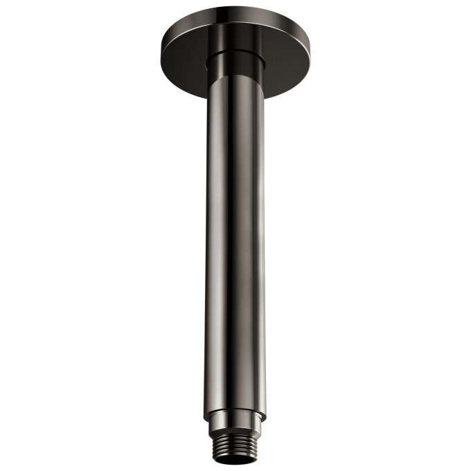 BRIZO Kintsu 10" Dual Waterway Ceiling Mount Shower Arm and Flange — Brilliance Black Onyx
