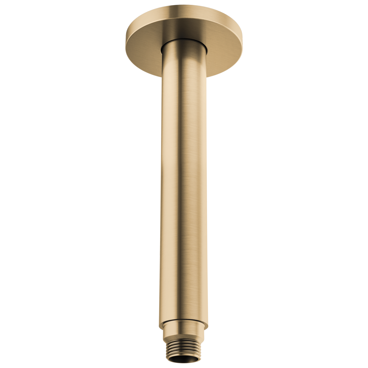 BRIZO Kintsu 10" Dual Waterway Ceiling Mount Shower Arm and Flange — Luxe Gold