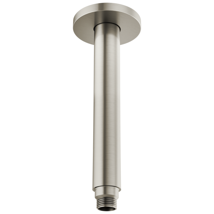 BRIZO Kintsu 10" Dual Waterway Ceiling Mount Shower Arm and Flange — Luxe Nickel