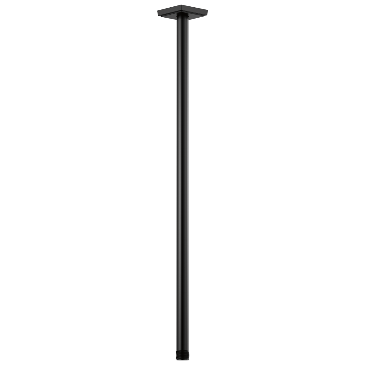 BRIZO Essential Shower 24" Ceiling Mount Shower Arm And Square Flange — Matte Black