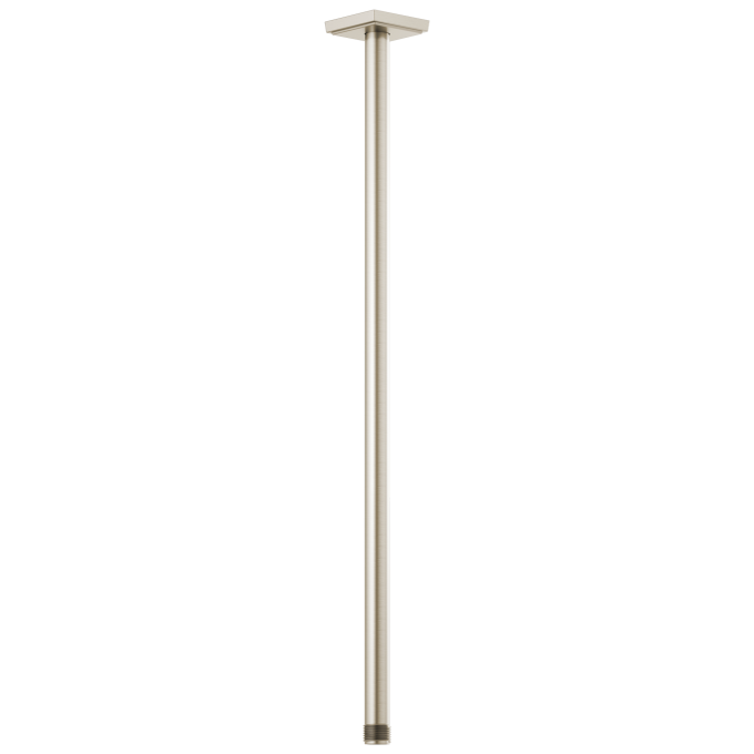 BRIZO Essential Shower 24" Ceiling Mount Shower Arm And Square Flange — Brushed Nickel