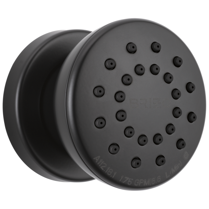 BRIZO Essential Shower Touch-Clean Round Body Spray — Matte Black