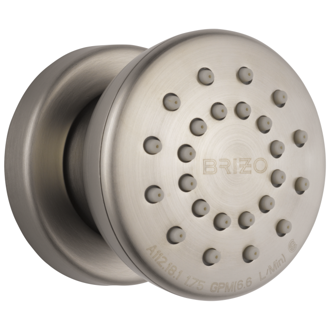 BRIZO Essential Shower Touch-Clean Round Body Spray — Luxe Nickel