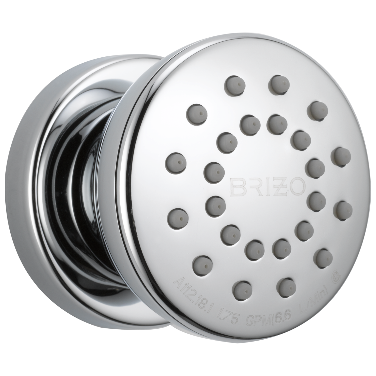 BRIZO Essential Shower Touch-Clean Round Body Spray — Chrome