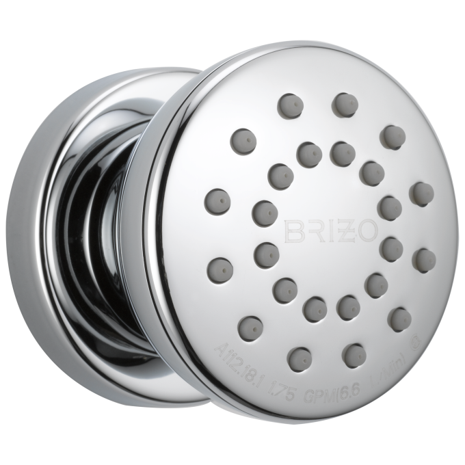 BRIZO Essential Shower Touch-Clean Round Body Spray — Chrome