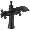 DELTA Dorval Two Handle Single Hole Monoblock Bathroom Faucet — Matte Black