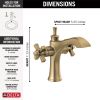 DELTA Dorval Two Handle Single Hole Monoblock Bathroom Faucet — Champagne Bronze