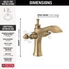DELTA Dorval Two Handle Single Hole Monoblock Bathroom Faucet — Champagne Bronze / Porcelain