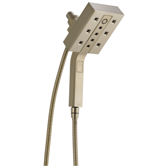 BRIZO Essential Shower Linear Square H2Okinetic Multi-Function Hydrati 2|1 Shower — Brushed Nickel