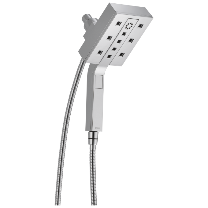 BRIZO Essential Shower Linear Square H2Okinetic Multi-Function Hydrati 2|1 Shower — Chrome