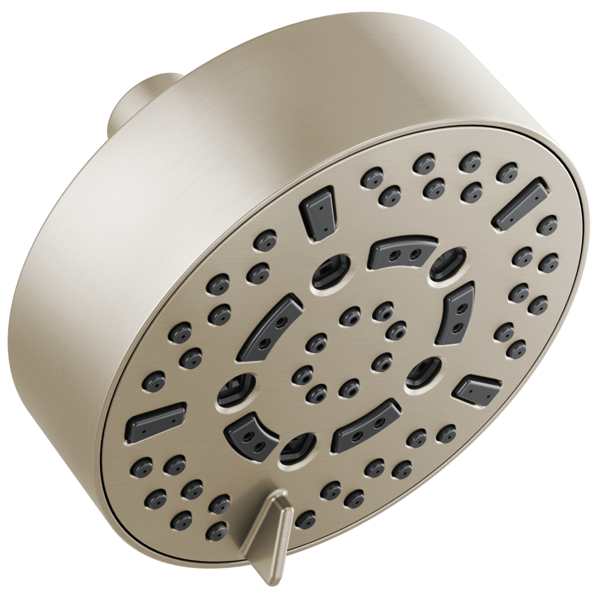 BRIZO Essential Shower 5” Linear Round H2Okinetic Multi-Function Wall Mount Shower Head - 1.75 GPM — Brushed Nickel