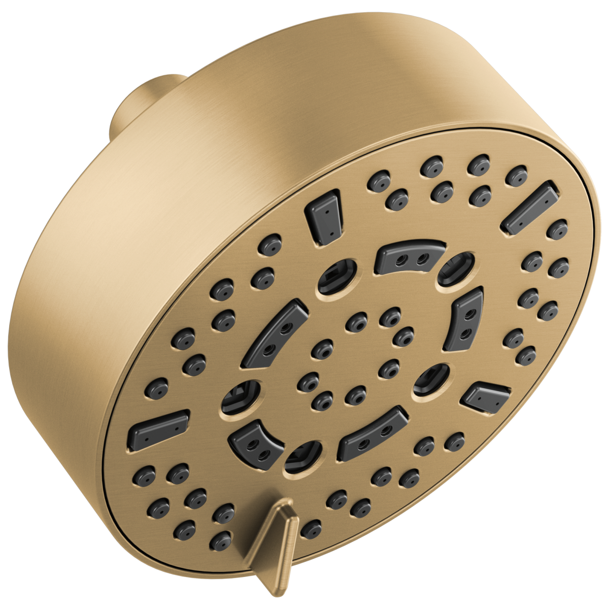 BRIZO Essential Shower 5” Linear Round H2Okinetic Multi-Function Wall Mount Shower Head - 1.75 GPM — Luxe Gold