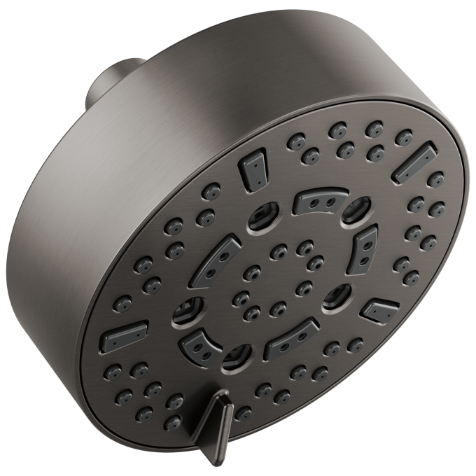 BRIZO Essential Shower 5” Linear Round H2Okinetic Multi-Function Wall Mount Shower Head - 1.75 GPM — Luxe Steel