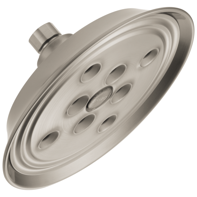 BRIZO Essential Shower 7" Classic Round H2Okinetic Single Function Wall Mount Showerhead — Luxe Nickel