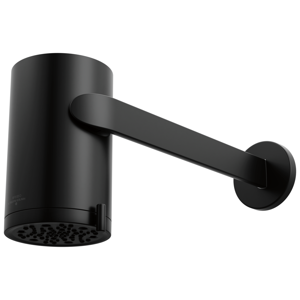 BRIZO Roccesco Multi-Function Sconce Wall Mount Shower Head with Shower Arm and Flange - 1.75 GPM — Matte Black